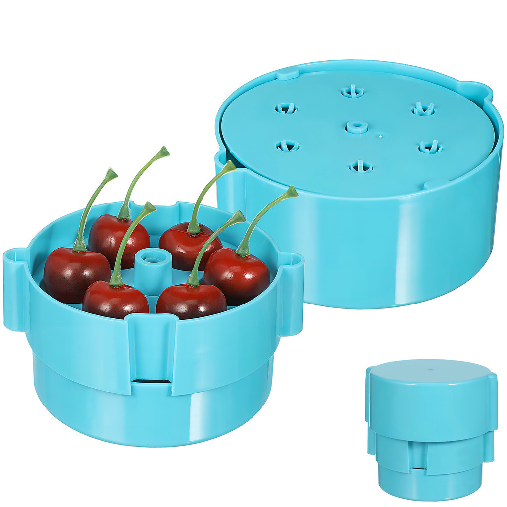 Cherry Pitter 便攜式櫻桃去核器 Cherry Pit Picker 手動去核器紅棗去核器廚房小工具 6 孔 | 蝦皮購物