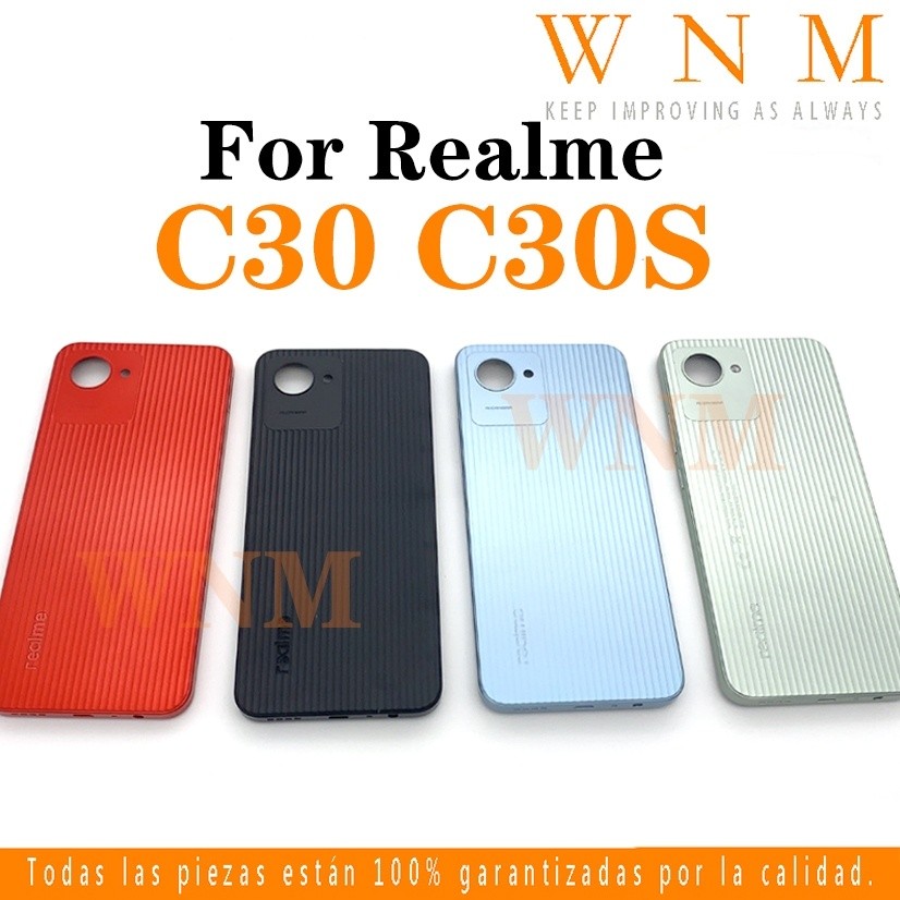 後蓋電池蓋外殼適用於 OPPO Realme C30 C30S RMX3690 電池玻璃後蓋後門外殼更換部件帶電源音量按 | 蝦皮購物