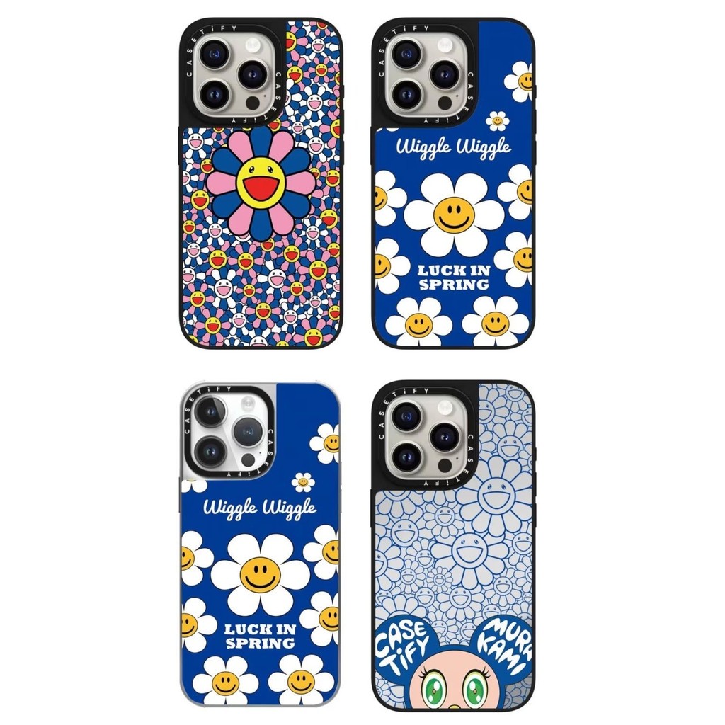 新款CASETiFY聯名村上隆iPhone 16promax 磁吸手機殼15/14pro鏡面
