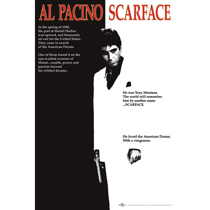 【疤面煞星】電影主視覺海報 /Scarface / 艾爾帕西諾 | 蝦皮購物