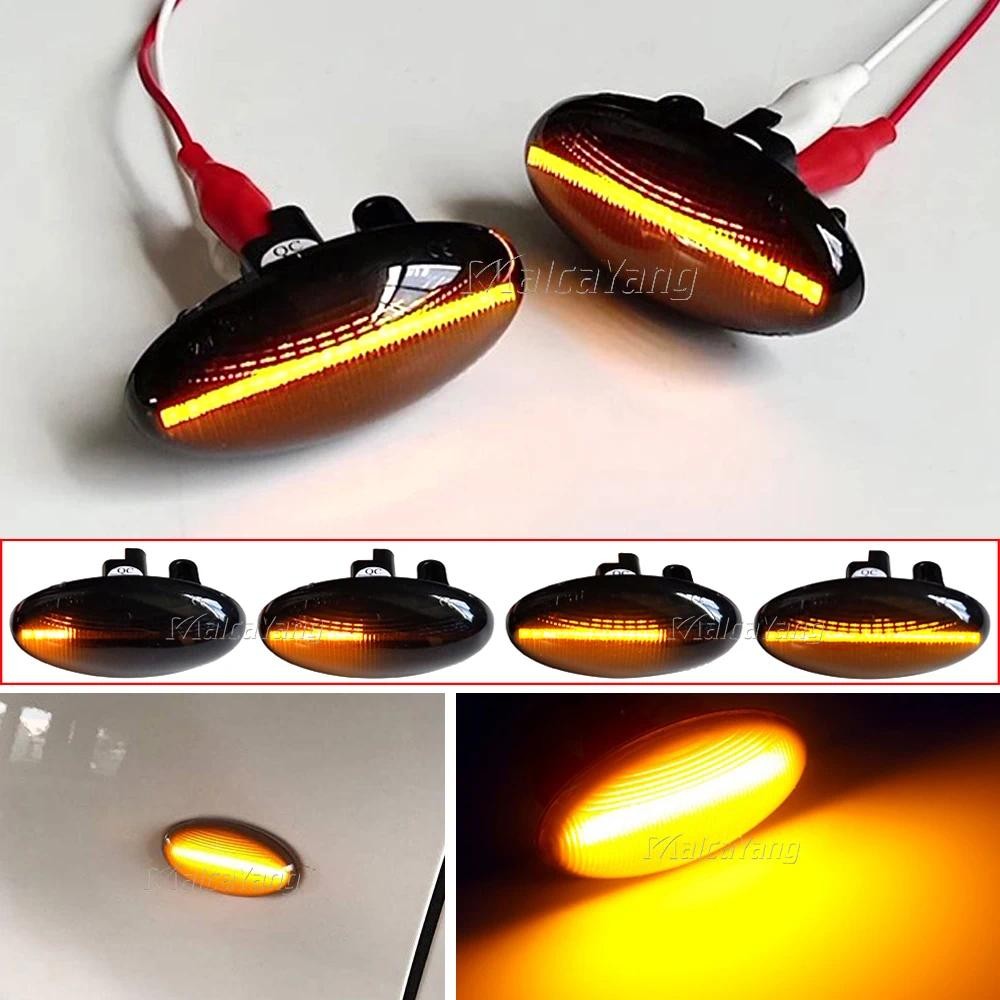 Dynamische LED-Seitenmarkierungsleuchten, Blinker, Kompatibel Mit Peugeot 307, 206, 207, 407