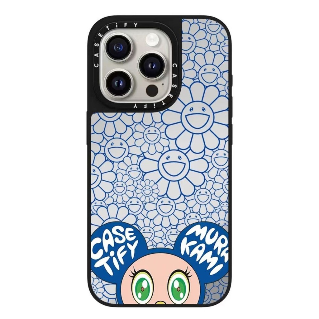 新款CASETiFY聯名村上隆iPhone 16promax 磁吸手機殼15/14pro鏡面