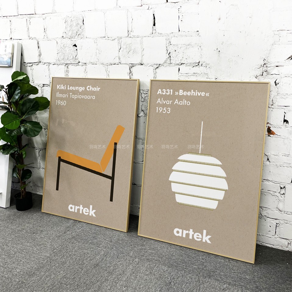 【棲舍】支持訂製 Artek Icon系列經典設計產品復古海報 創意家居裝飾畫心 | 蝦皮購物