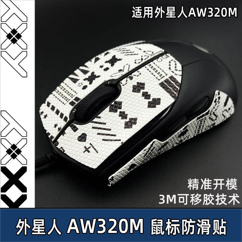 適用外星人AW320M滑鼠防滑貼320M貼紙320防汗吸汗貼掌心貼背貼 | 蝦皮購物
