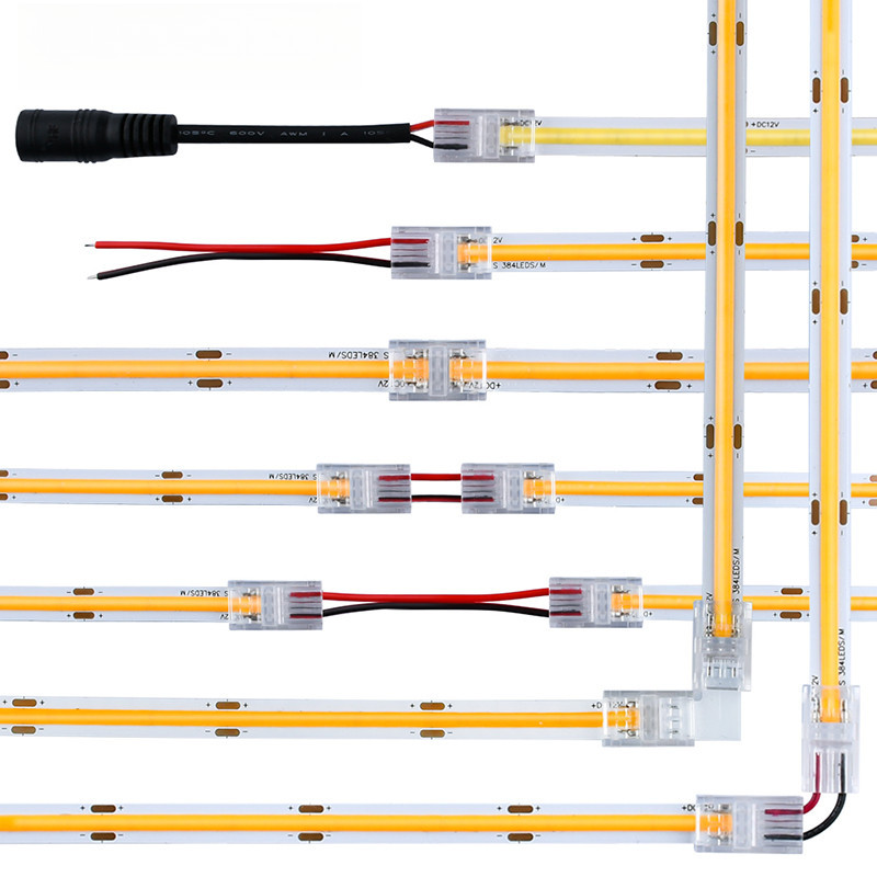 5 件 2 針 COB LED 燈條連接器延長線端子 LED 連接器,用於 2835 5050 SMD COB 膠帶燈固 | 蝦皮購物