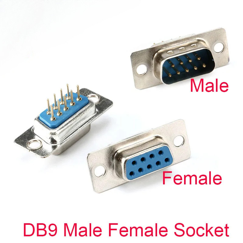 10Pcs/2pcs DB-9 連接器插針插板插座 DP9 D-SUB 公母 RS232 串行焊接板 DB9 | 蝦皮購物