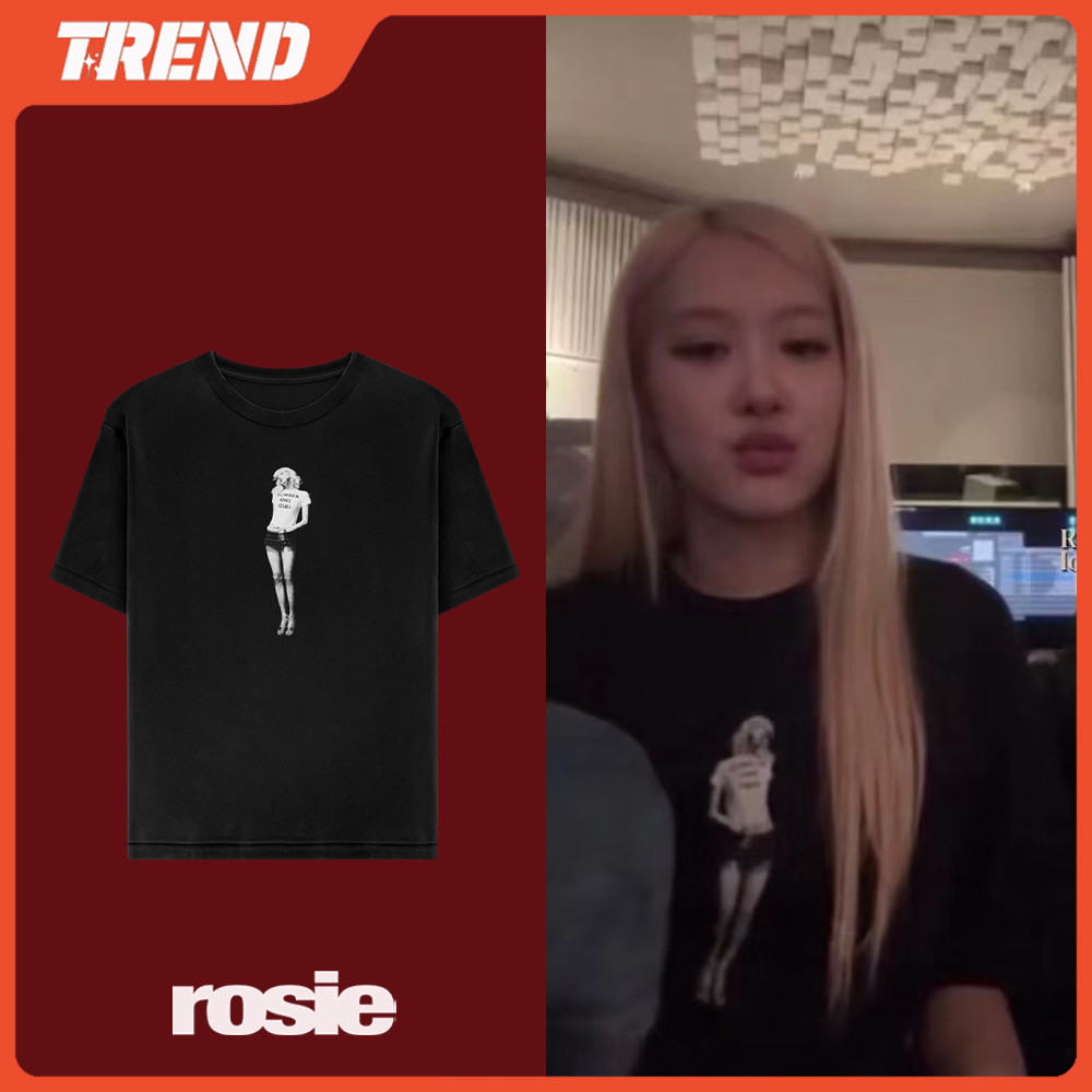 BLACKPINK Rose Tシャツ 水色 rosie
