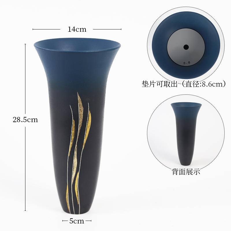 日本進口萬古燒生花立花池坊花器日式花道插花花瓶侘寂風案頭擺件| 蝦皮購物