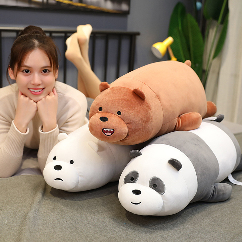可愛 三隻 小熊 裸熊 公仔 毛絨玩具 北極熊 大白熊 搞笑熊 抱枕 | 蝦皮購物