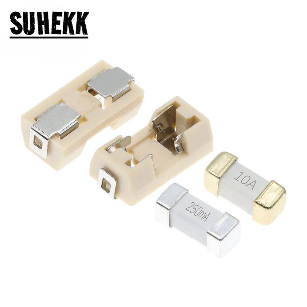 Sicherung 10PCS Goldfuß 1808 125V 0451 SMD Flinksicherung 1A 2A 3A 4A 5A 6,3A 7A 8A 10A 0451 Ultraschnelle Sicherungen Neu
