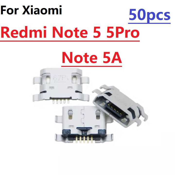 XIAOMI 10-100 件適用於小米 Redmi Note 5 Pro / Note 5A USB 充電針端口底座插 | 蝦皮購物
