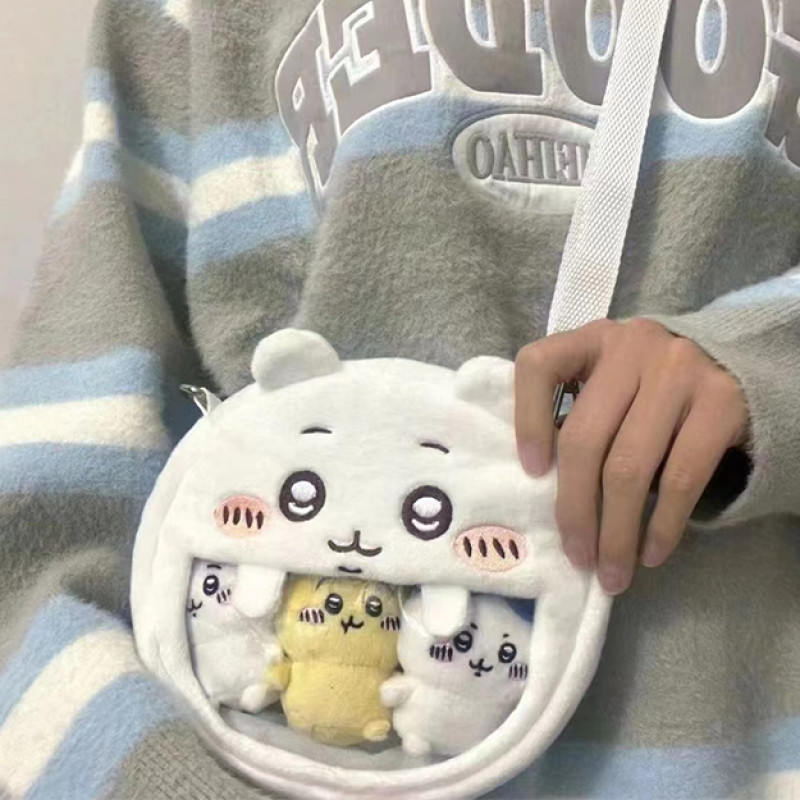 Chiikawa Anime Merch Pain Bag – 大容量 Ussachi Bear 斜挎包,可愛的卡哇伊卡 | 蝦皮購物