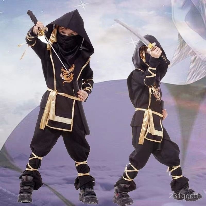 萬聖節兒童忍者服裝錶演武士火影忍者刺客夜行衣cosplay霸氣全套 | 蝦皮購物