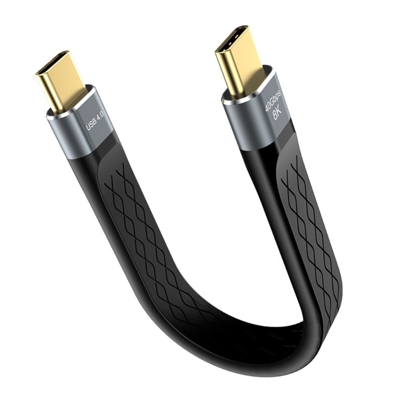 QUU 短 USB4 電纜 5 9 英寸扁平線 40Gbps 速度 240W 供電,適用於手機外部 SSD eGPU 等 | 蝦皮購物