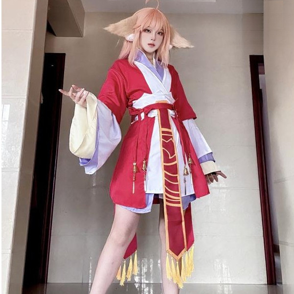 台灣免運🎀 塗山蘇蘇 動漫狐妖小紅娘cos 塗山紅紅cos 全套 手工耳朵 紅色腰帶 狐妖小红娘cos 塗山紅紅假髮 | 蝦皮購物