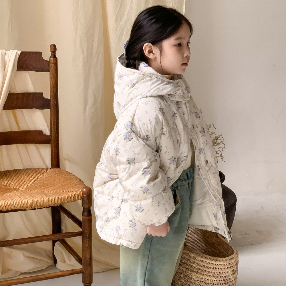 【LEBABY】童外套 女童韓版連帽羽絨外套 兒童寬鬆加厚麵包羽絨服 | 蝦皮購物