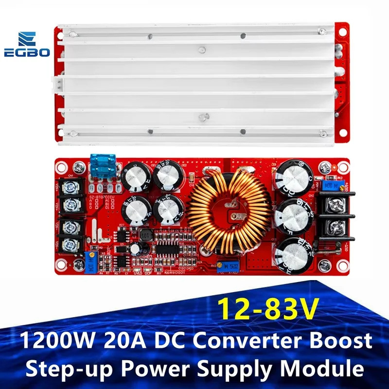 1 PCS 1200W 20A DC 轉換器 VBoost 升壓電源模塊 IN 8-60V OUT 12-83V | 蝦皮購物