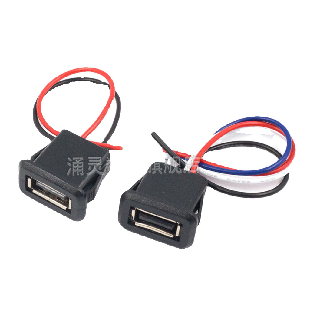 USB母座直壓 a口防水插座 直壓卡扣 A型焊線式 usb充電母座 2P 4P | 蝦皮購物