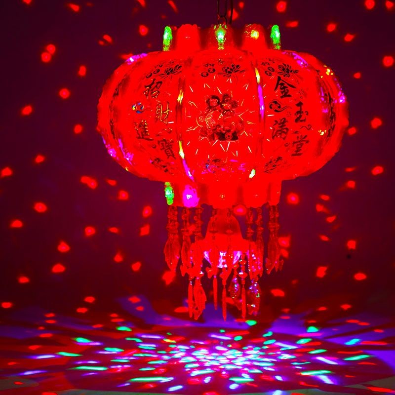 新年款燈籠七彩led旋轉燈籠陽台喬遷紅燈籠春節燈籠結婚燈籠新年燈籠七彩led旋轉燈籠陽20241225 | 蝦皮購物