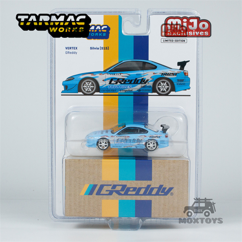 Voiture Miniature 1:64 Nissan Silvia S15 GReddy Tarmac Works - Édition Limitée Mijo, Neuve
