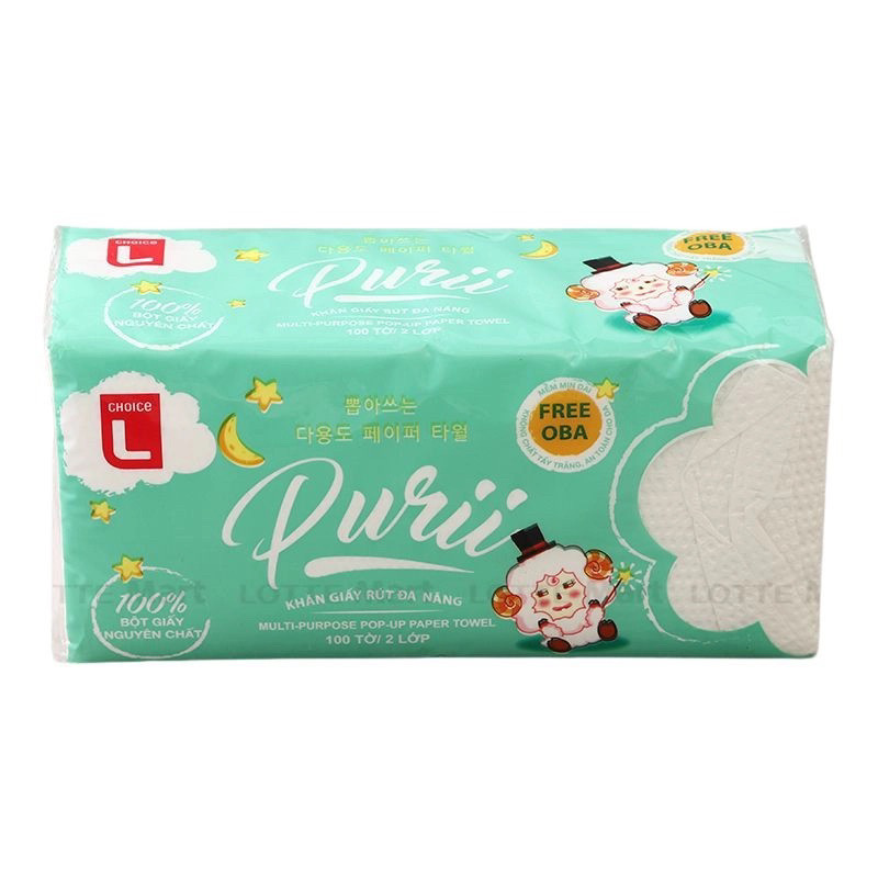 Choice L Purii 多用途紙巾 2 層一包 100 張 | 蝦皮購物