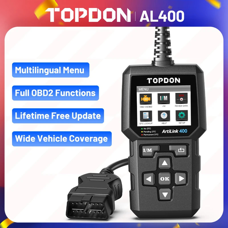 TOPDON Artilink400 AL400 Ecu 閱讀器汽車診斷工具 OBD2 全服務維修診斷掃描儀汽車讀碼器 | 蝦皮購物
