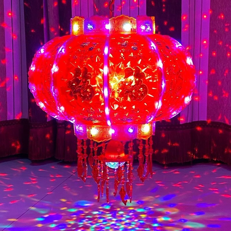 旋轉燈籠七彩電動燈籠陽台led走馬燈結婚喜慶紅燈籠春節新年燈籠旋轉燈籠彩虹電燈籠陽台led20241225 | 蝦皮購物