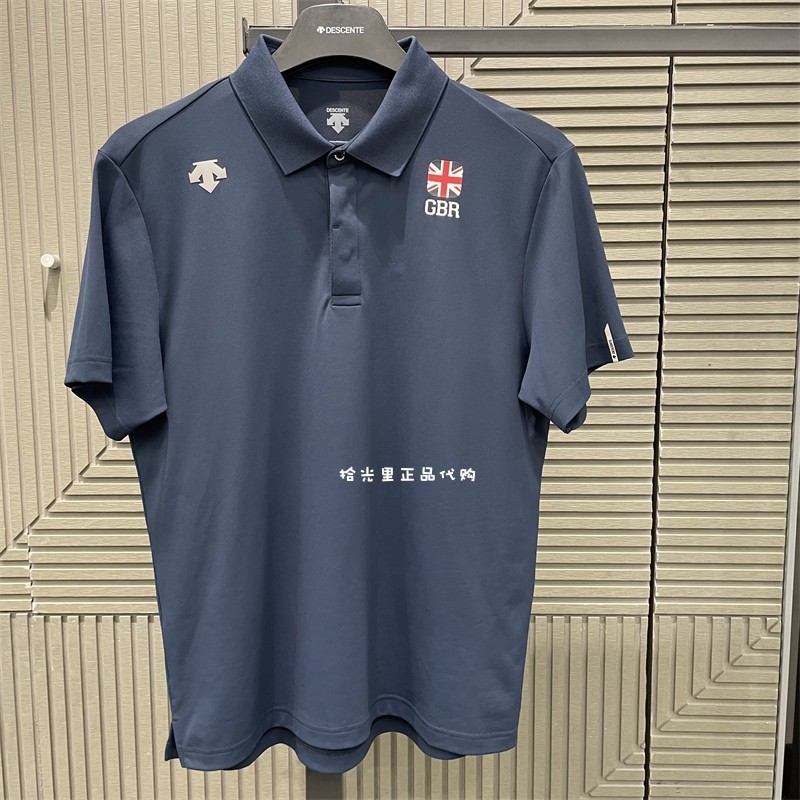 Descente男士t恤運動休閒領短袖polo衫男士印花 | 蝦皮購物