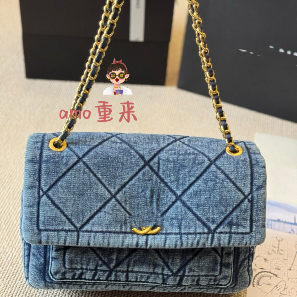 實拍 cf 中古包 走秀款 真皮包包 女包 牛仔包 斜跨 肩背 JIJU | 蝦皮購物