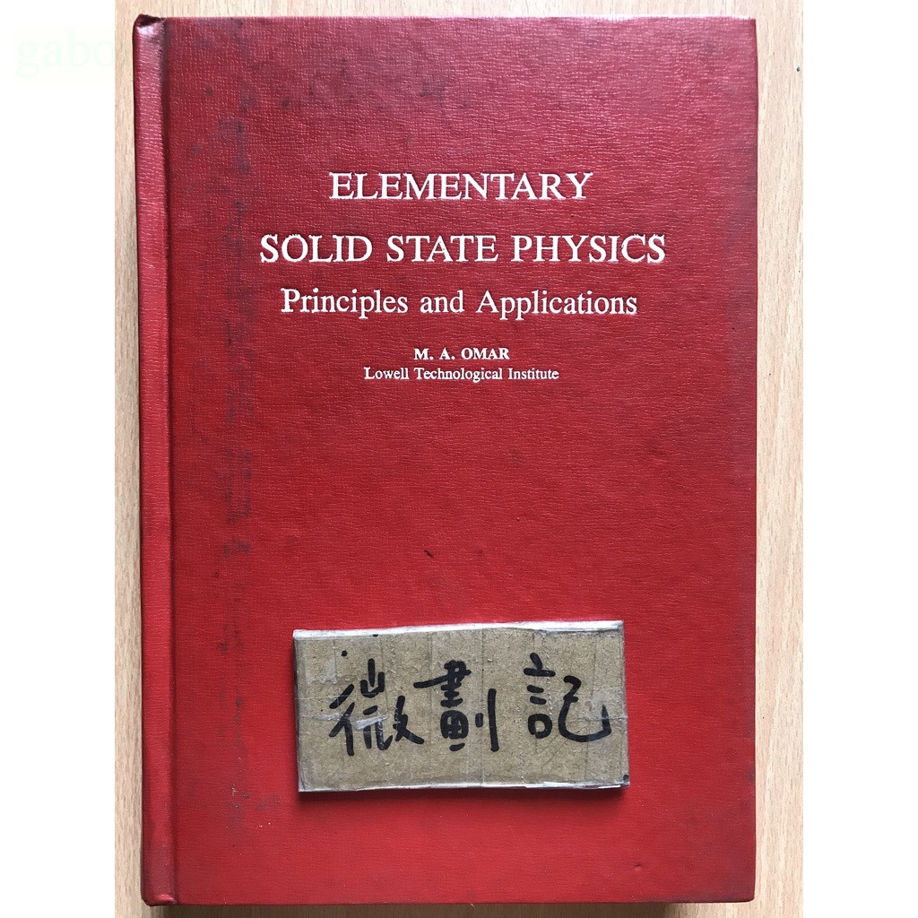 Elementary Solid State Physics / M.A Omar | 蝦皮購物