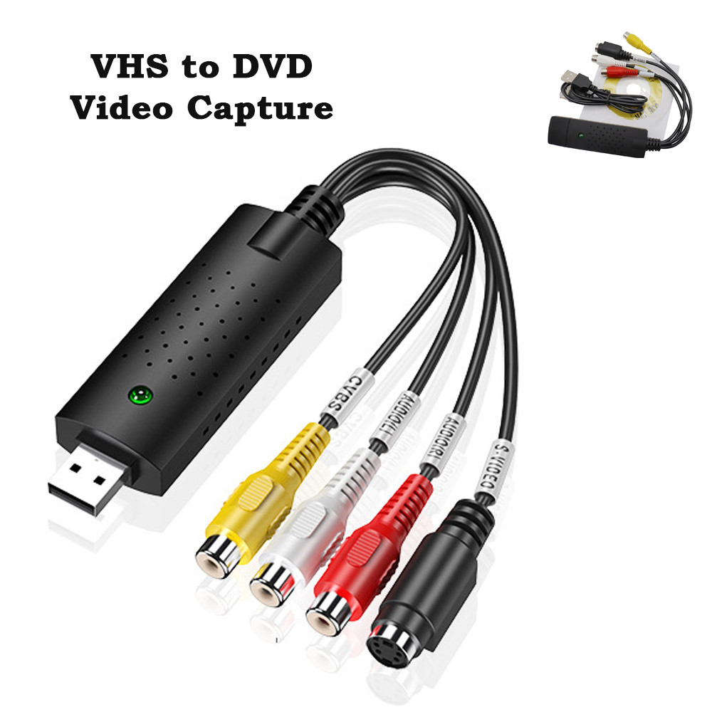 USB 2.0 到 AV 視頻採集適配器轉換器 USB 音頻視頻採集設備視頻電視 DVD VHS DVR 適用於 Win | 蝦皮購物