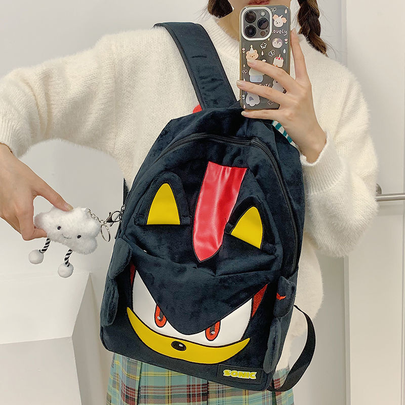 Forest Time Dark Sonic Kid Backpack 卡通書包森系時光黑滴音速小子雙肩包書包書包學生大 | 蝦皮購物