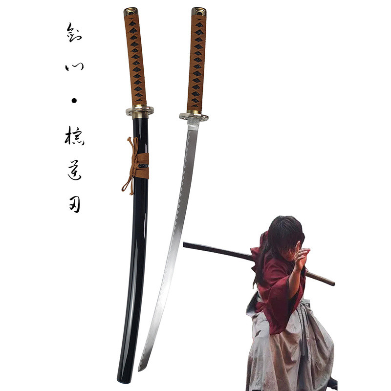 【NO.01】浪客劍心逆刃刀影視道具 不開刃 cos練習 竹木拔刀 齋居合武式劍 | 蝦皮購物