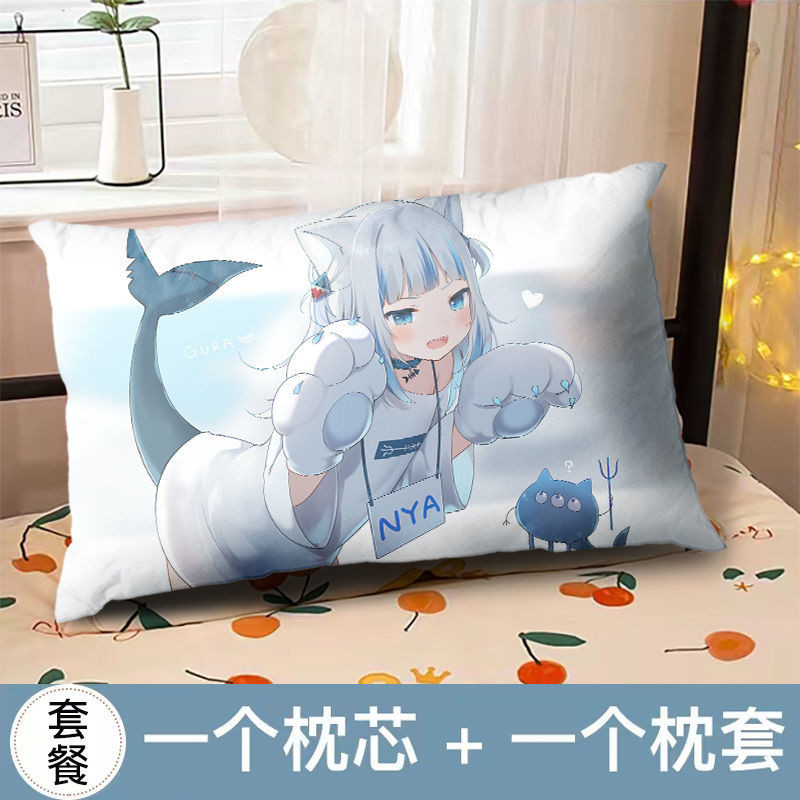 古拉 gura cos gura 週邊 gawr gura 噶嗚古拉GawrGura週邊抱枕可愛鯊魚娘女孩二次元動漫半身 | 蝦皮購物