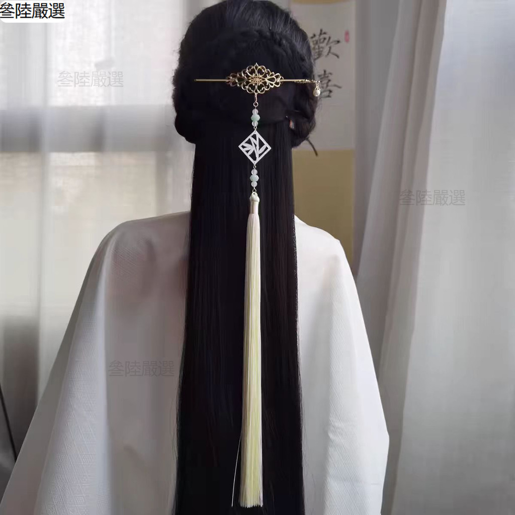 ⭐髮夾 流蘇穗子 後壓簪子 冷風竹子 髮飾古風 漢服旗袍頭飾合金S | 蝦皮購物