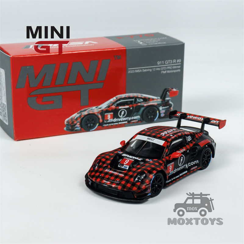 Miniature Porsche GT3 R #9 IMSA 12H Sebring 2023 - Échelle 1/64 - MINI GT - Neuf
