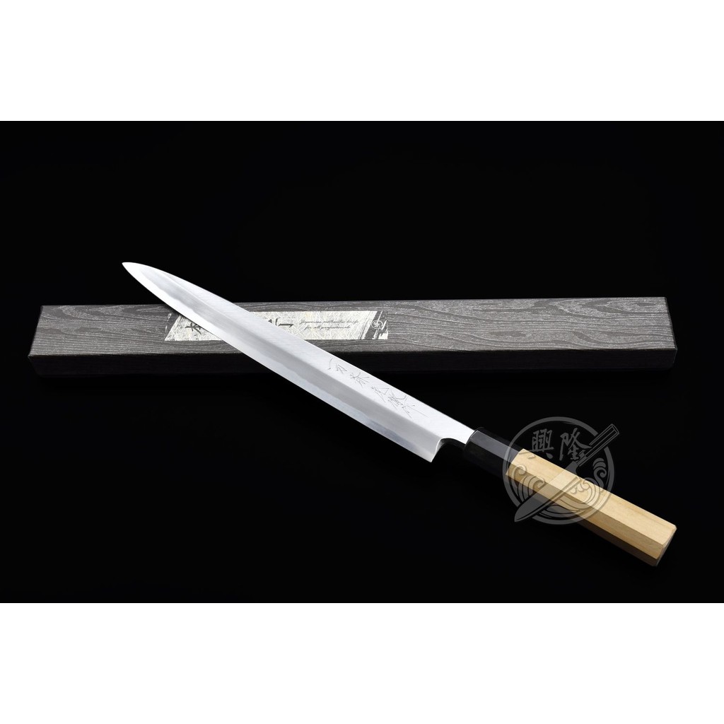 〔興隆刀剪行〕*高橋楠一刀齋虎徹 左手 白二鋼 柳刃270mm 300mm朴木柄/黑檀柄/- | 蝦皮購物