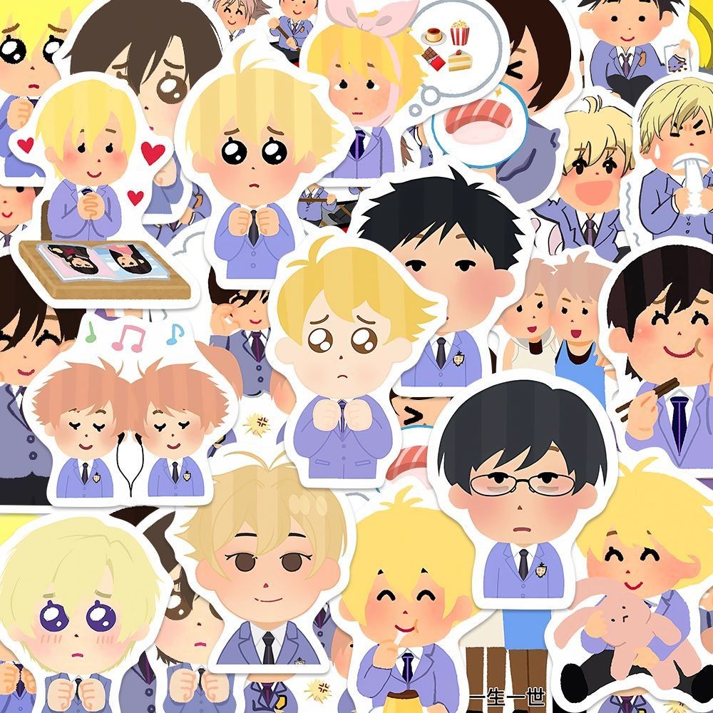 Ouran 高中主持人俱樂部 Irasutoya 動漫貼紙 Fujioka Haruhi Suou Tamaki 貼紙文 | 蝦皮購物