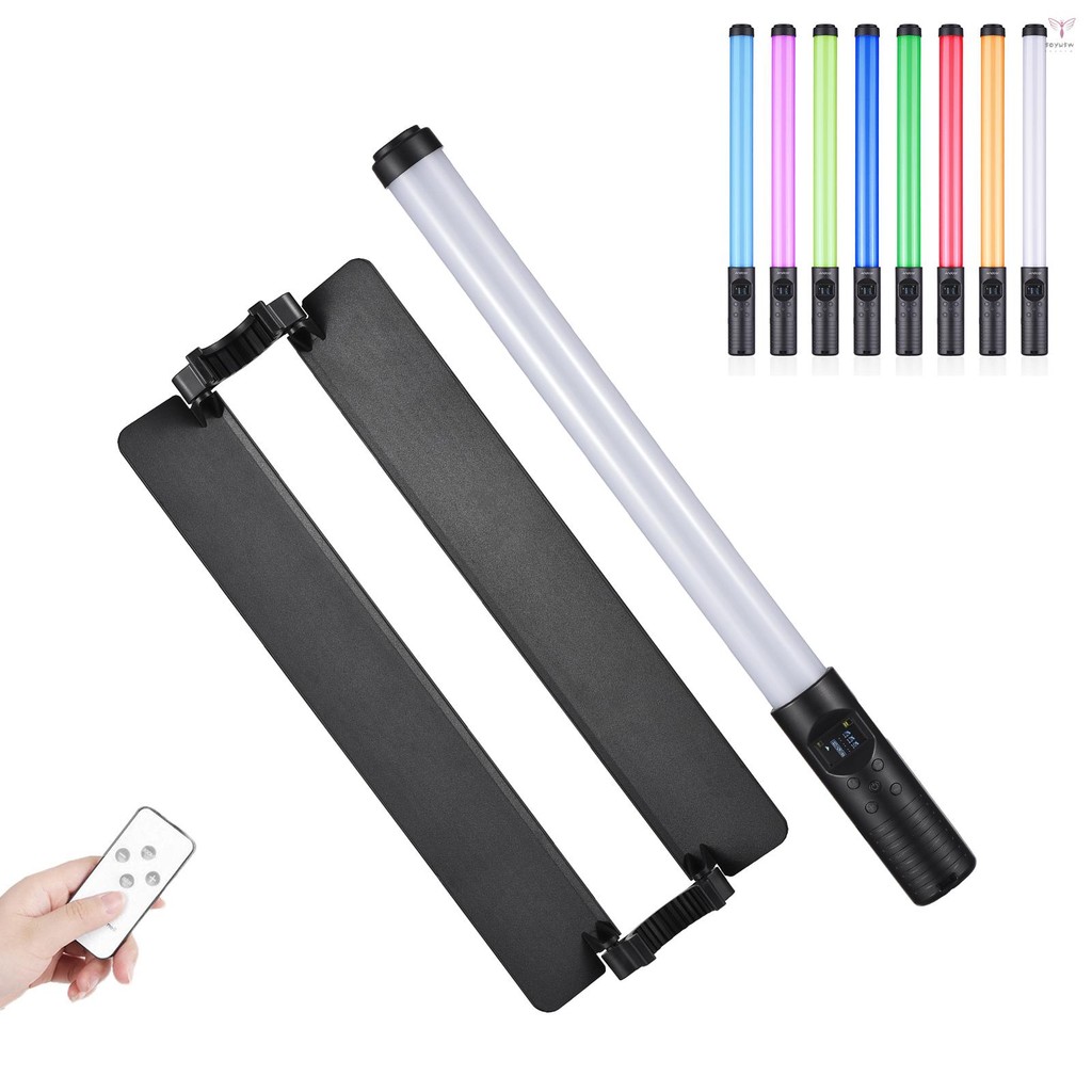 Rgb 手持式 LED 視頻燈管攝影燈棒 3000K-6000K 可調光 135 顆 LED 燈珠內置電池,帶可拆卸反射 | 蝦皮購物