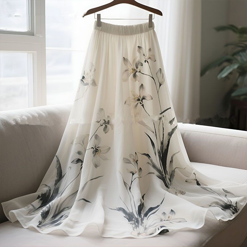 ［特價$169→$139］向日葵印花A字傘裙
