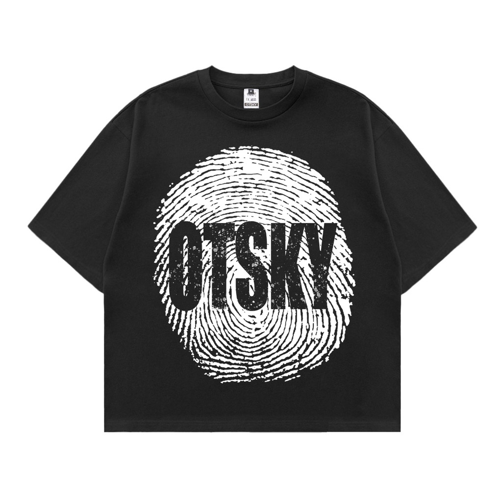 Otsky T 恤 OTS 指紋 Boxy Fit 大碼 24s 16s X DTB22BL | 蝦皮購物