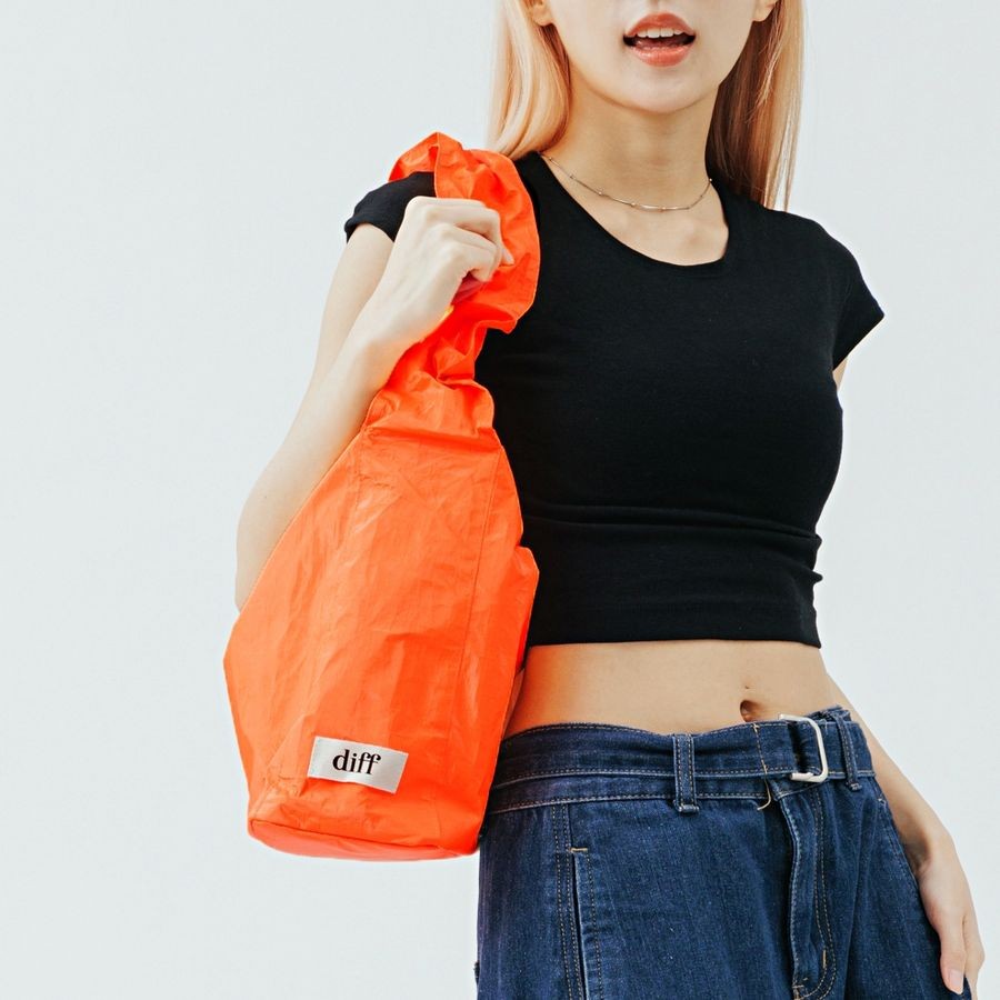 韓國Diff Large Signature Bag流浪包/ 經典大款肩背包/ 托特包/ 橙色 eslite誠品 | 蝦皮購物