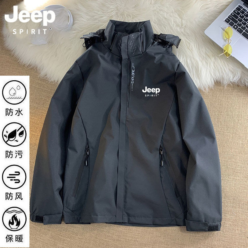 JEEP SPIRIT衝鋒衣男女秋冬三合一可拆卸外套防風防水登山服夾克JEEP SPIRIT assault suit | 蝦皮購物