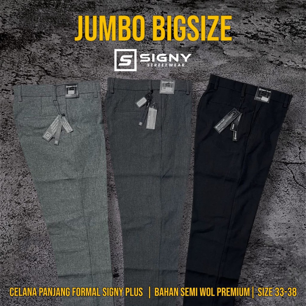 Signy Signy Plus Jumbo 大碼長褲正式辦公室工作及踝褲修身常規尺寸 33 38 | 蝦皮購物