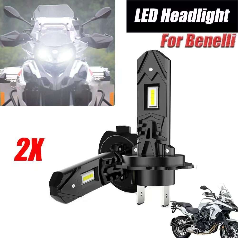 Phare Avant LED 100W Pour Benelli TRK502 / TRK502X - Ampoule H7 Sans Fil - Blanc 6000K - 60000 Lm - Installation Plug & Play