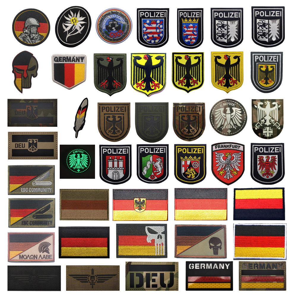 戶外包配飾雷射切割IR反光夜光補丁德國鷹盾士氣章germany polizei patches gsg9刺繡布貼魔術貼徽 | 蝦皮購物