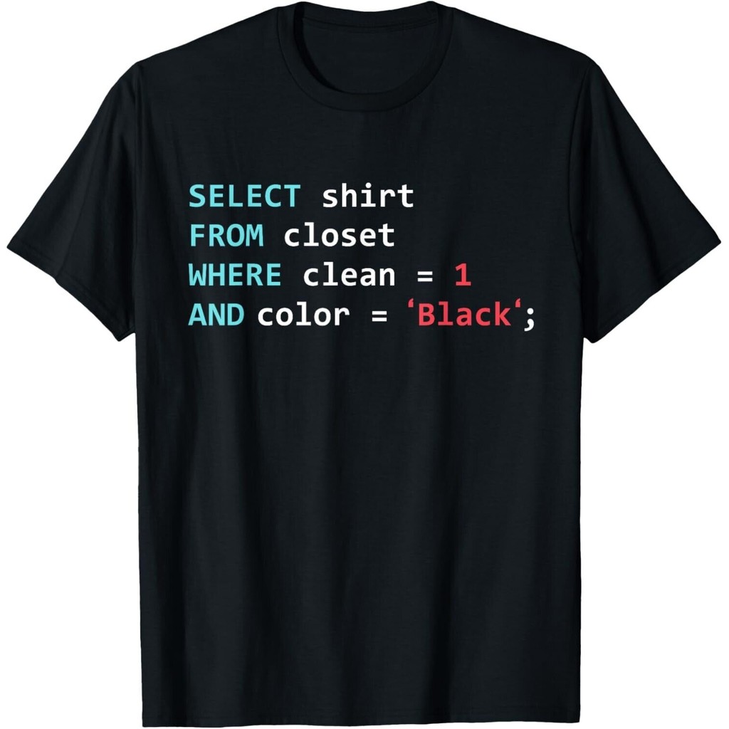 Programmer SQL Query Geek Database 編碼 T 恤 | 蝦皮購物