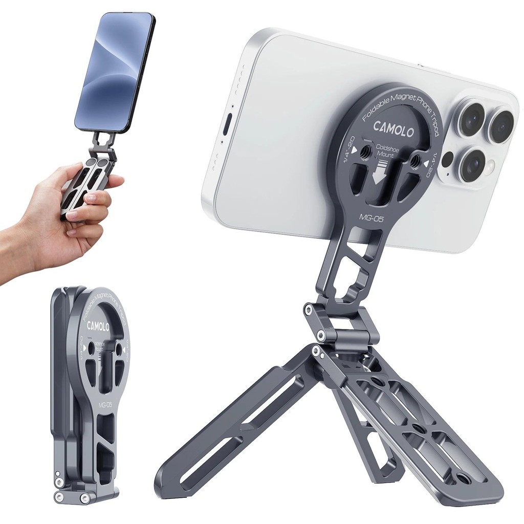 Camolo MG-05/ MG-05 PLUS Magsafe 三腳架磁性手機支架適用於 iPhone 華為可折疊桌面 | 蝦皮購物