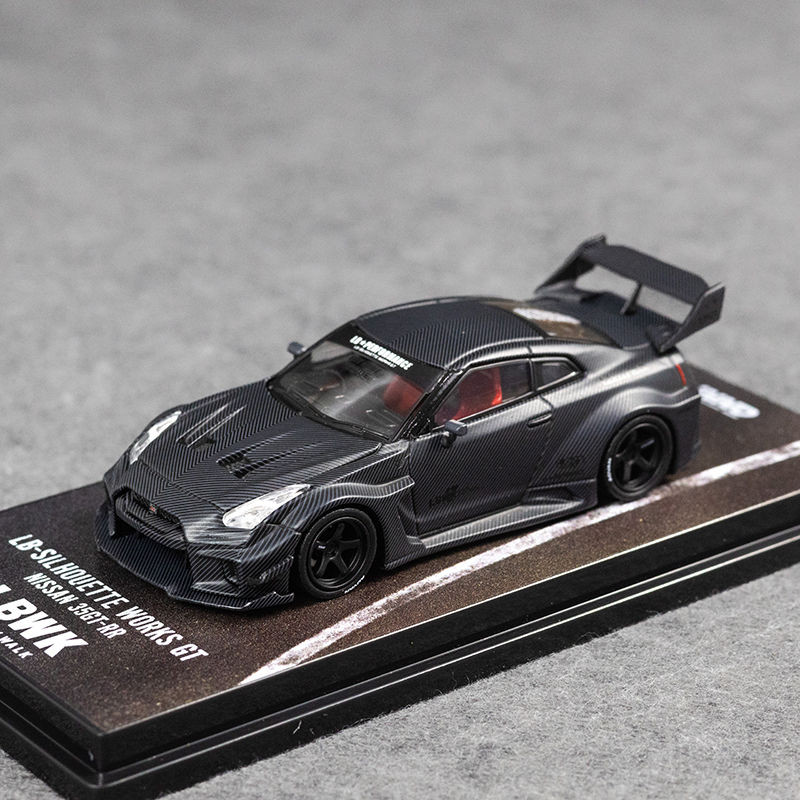 INNO 1:64 尼桑GTR R35 黑色碳纖維 合金汽車模型收藏擺件 | 蝦皮購物