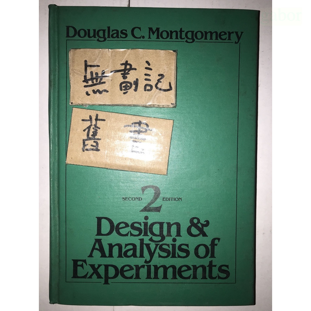 Design & Analysis of Experiments 2e / Douglas C. Montgomery | 蝦皮購物